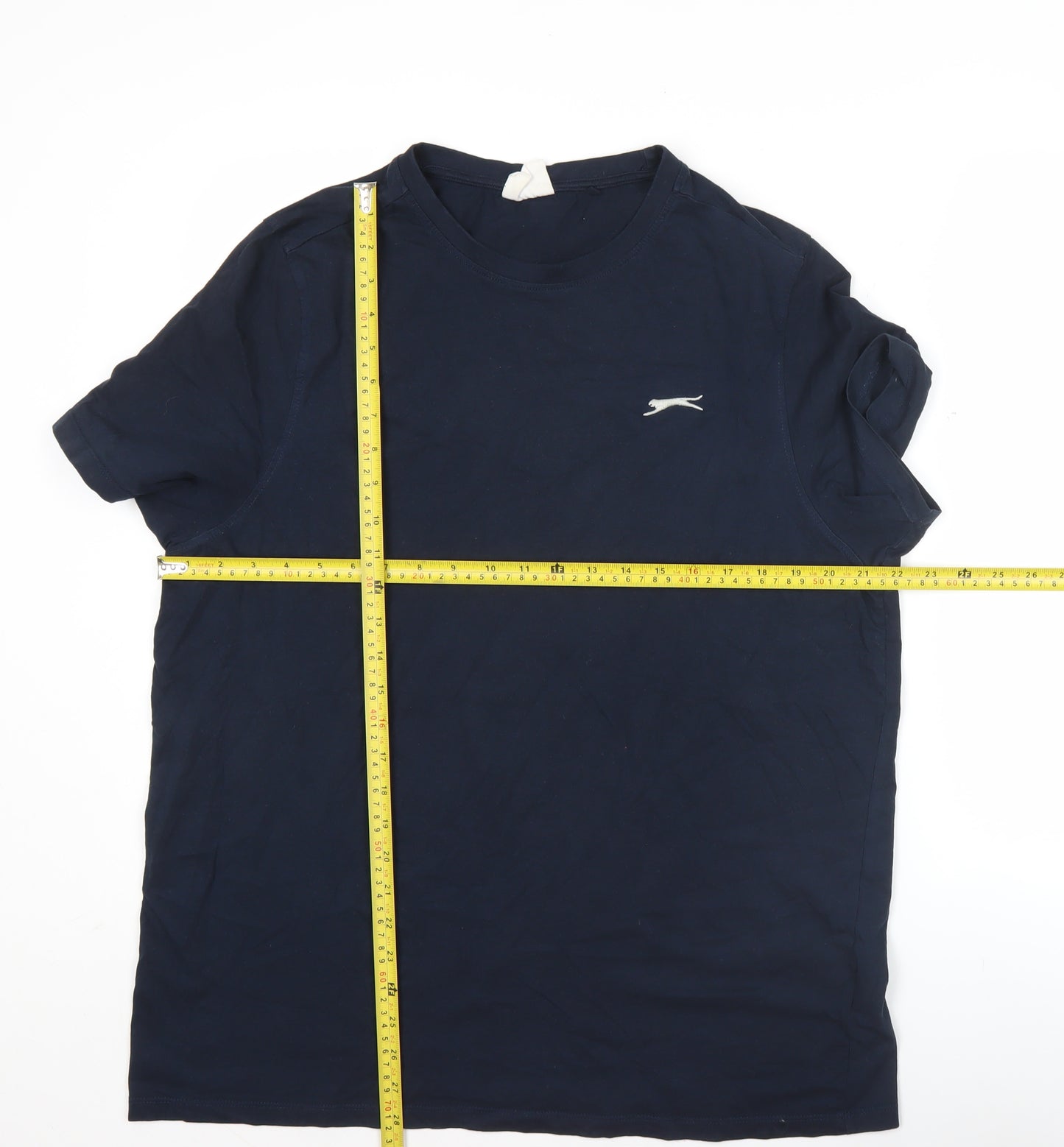 Slazenger Men's Blue Cotton Crew Neck Short Sleeve T-Shirt Size L