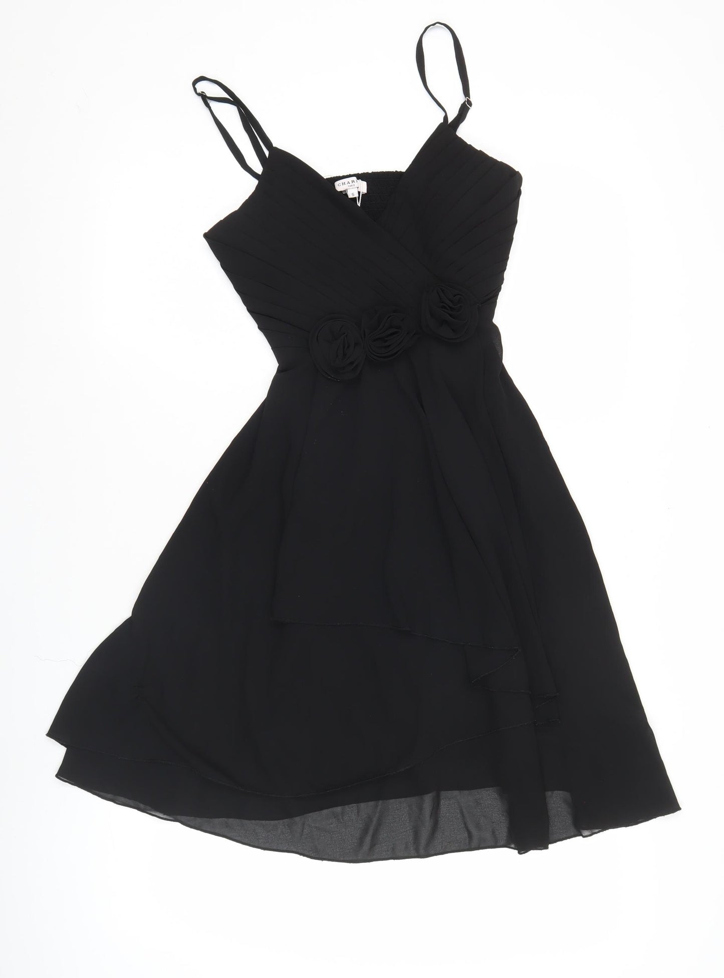 CHARM'S Paris Women’s Black A-Line Party Cocktail Dress S