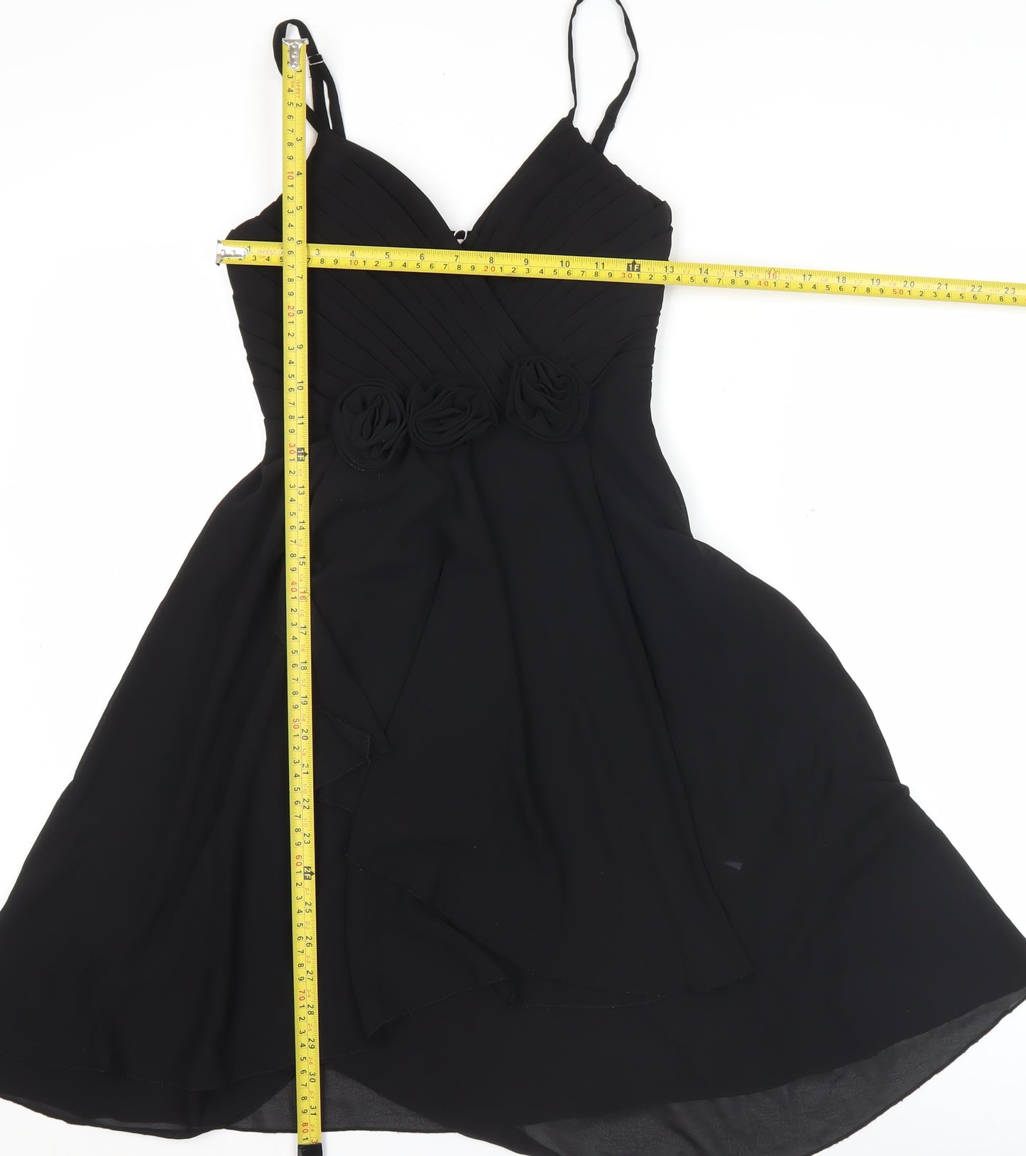 CHARM'S Paris Women’s Black A-Line Party Cocktail Dress S