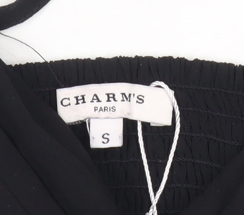 CHARM'S Paris Women’s Black A-Line Party Cocktail Dress S