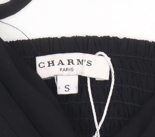 CHARM'S Paris Women’s Black A-Line Party Cocktail Dress S
