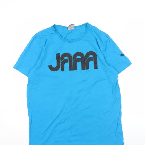 Puma Men's Blue M Graphic Print Sports Crew Neck T-Shirt