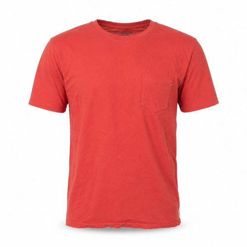 Jack & Jones Men's Red Small Regular Fit Cotton Crew Neck T-Shirt