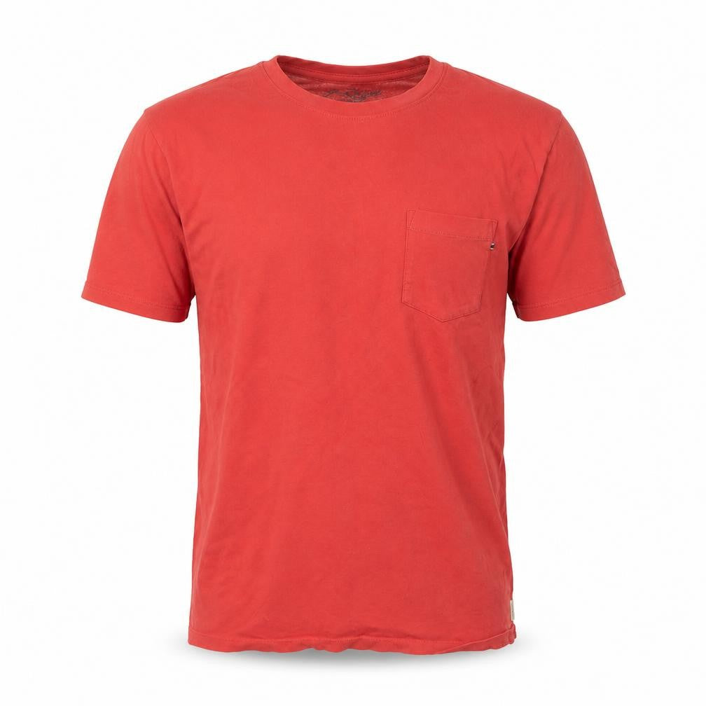 Jack & Jones Men's Red Small Regular Fit Cotton Crew Neck T-Shirt