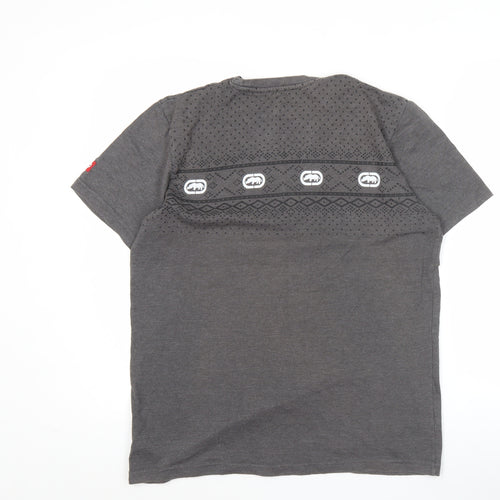Ecko Unltd. Men’s Grey Graphic Logo T-Shirt Size M Crew Neck