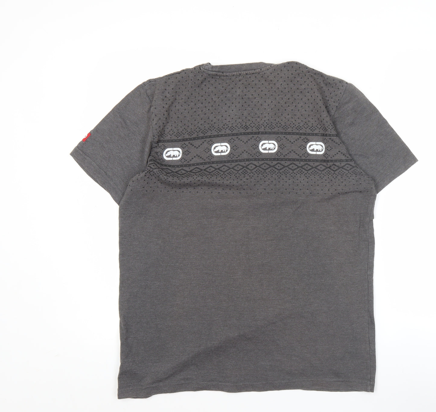 Ecko Unltd. Men’s Grey Graphic Logo T-Shirt Size M Crew Neck