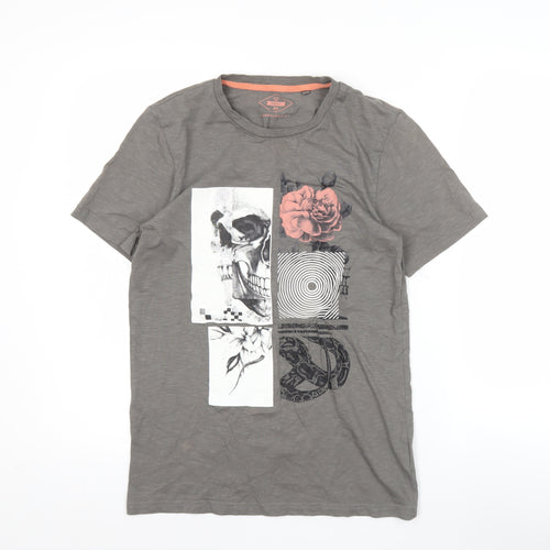Next Men’s Grey XS Regular Fit Graphic Print T-Shirt