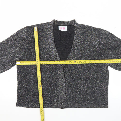 Savida Women’s Silver Shimmer V-Neck Cardigan Size 12 Party Wear