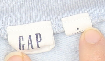 GAP Women’s Blue Logo Pullover Sweatshirt Size S Cotton Blend