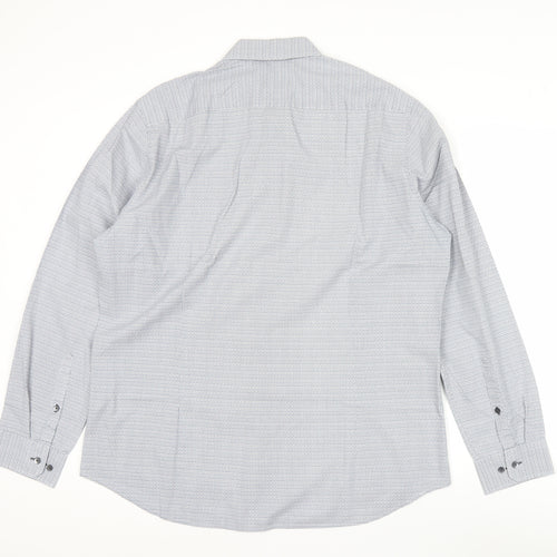 Seidensticker Uno Super Slim Men's Blue 17/43in Geometric Shirt