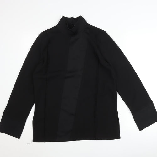 Zara Women’s Black Mock Neck Long Sleeve Blouse Size S