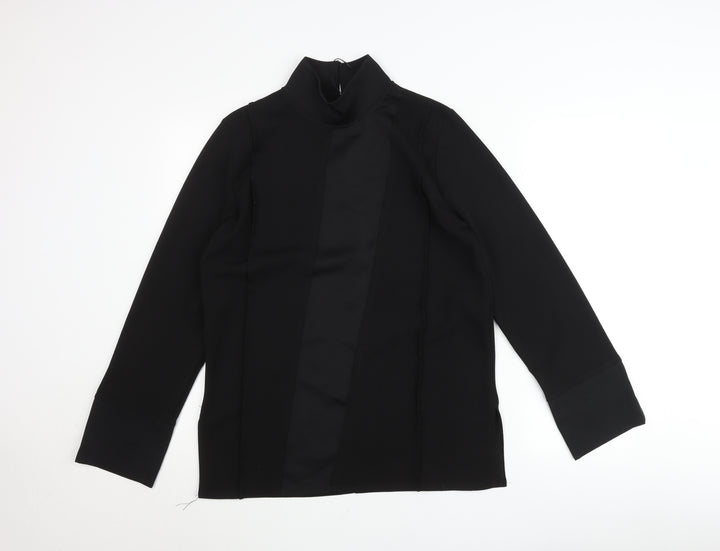 Zara Women’s Black Mock Neck Long Sleeve Blouse Size S