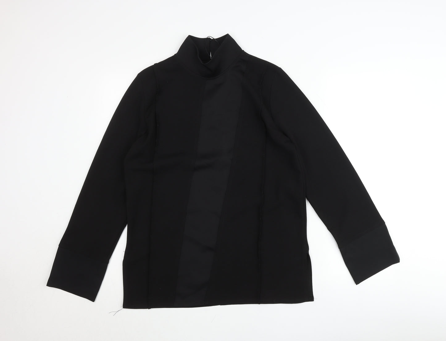 Zara Women’s Black Mock Neck Long Sleeve Blouse Size S