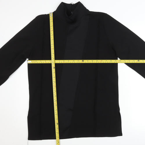 Zara Women’s Black Mock Neck Long Sleeve Blouse Size S