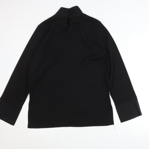 Zara Women’s Black Mock Neck Long Sleeve Blouse Size S