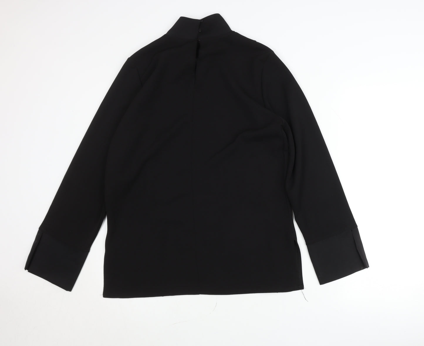 Zara Women’s Black Mock Neck Long Sleeve Blouse Size S