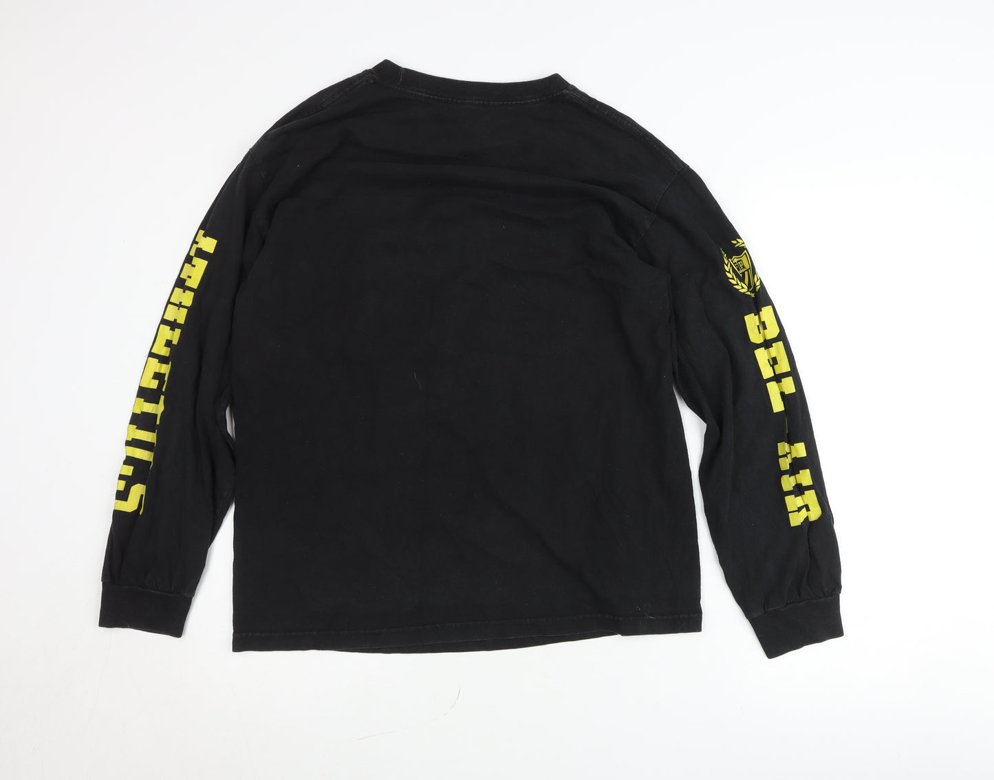 Bel-Air Athletics Men’s Black Cotton Pullover Jumper Size L Graphic Print