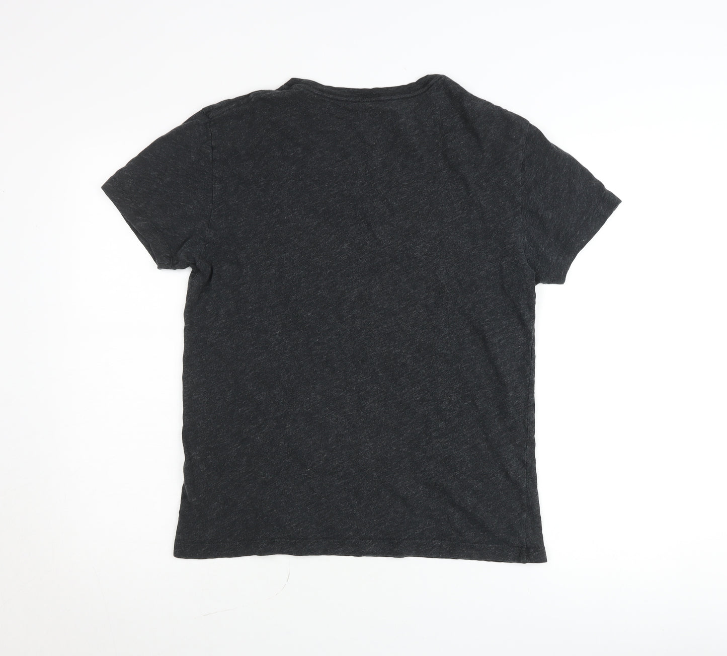 J.Crew Womens Grey Cotton V-Neck T-Shirt Size S Regular Fit