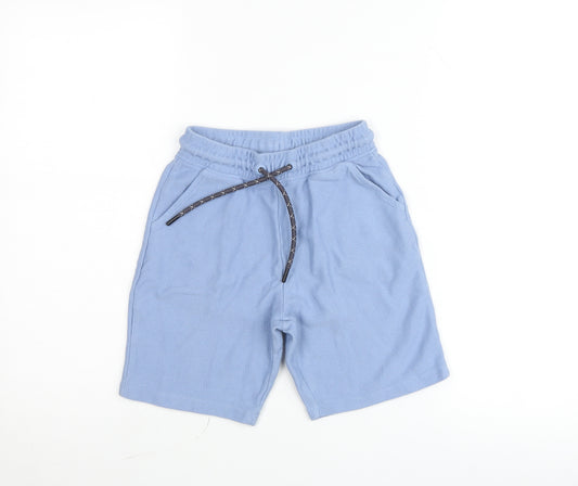 Next Boys Blue Sweat Shorts Age 9 Years Elastic Waist Drawstring Pockets