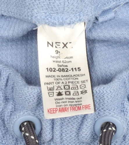 Next Boys Blue Sweat Shorts Age 9 Years Elastic Waist Drawstring Pockets