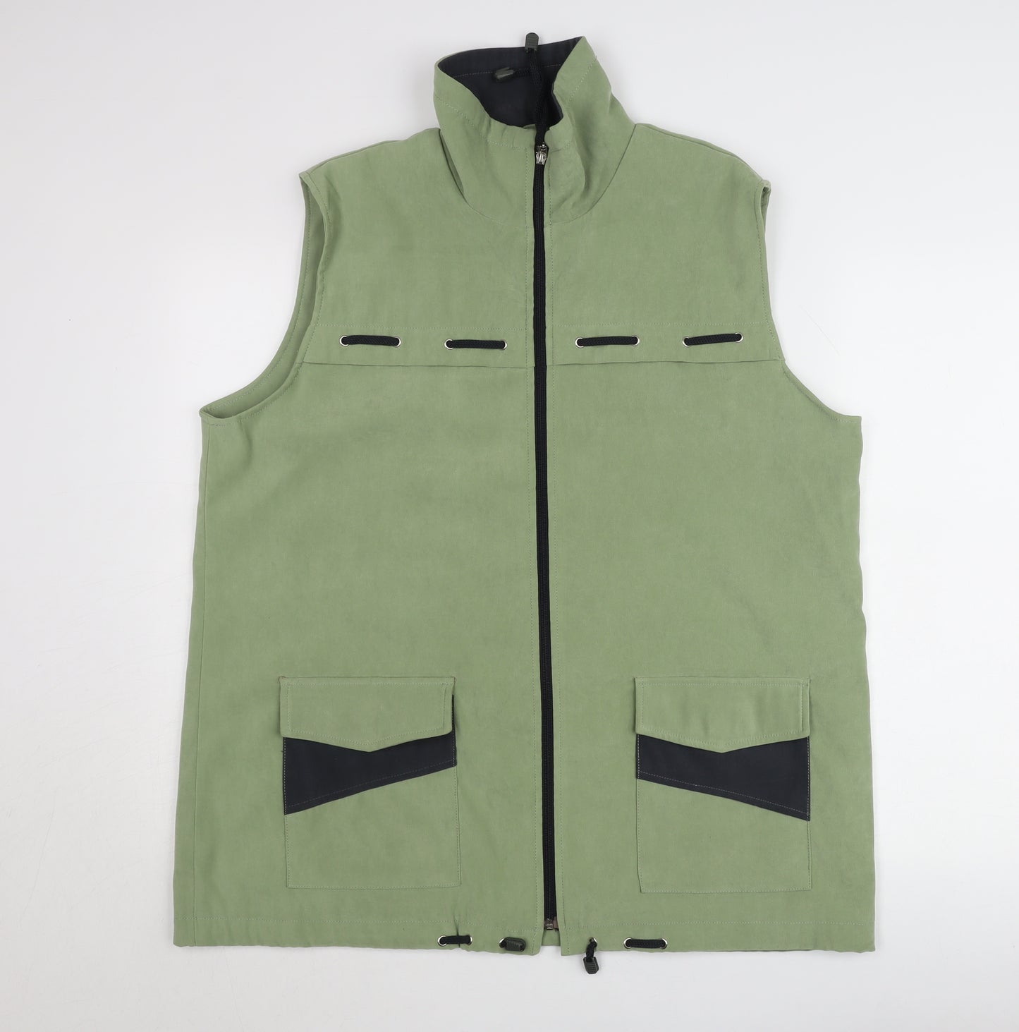 New Fashion Mens Green XL Waistcoat Bodywarmer Full Zip Pockets