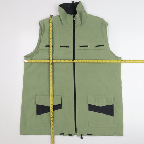 New Fashion Mens Green XL Waistcoat Bodywarmer Full Zip Pockets