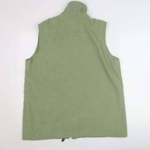 New Fashion Mens Green XL Waistcoat Bodywarmer Full Zip Pockets