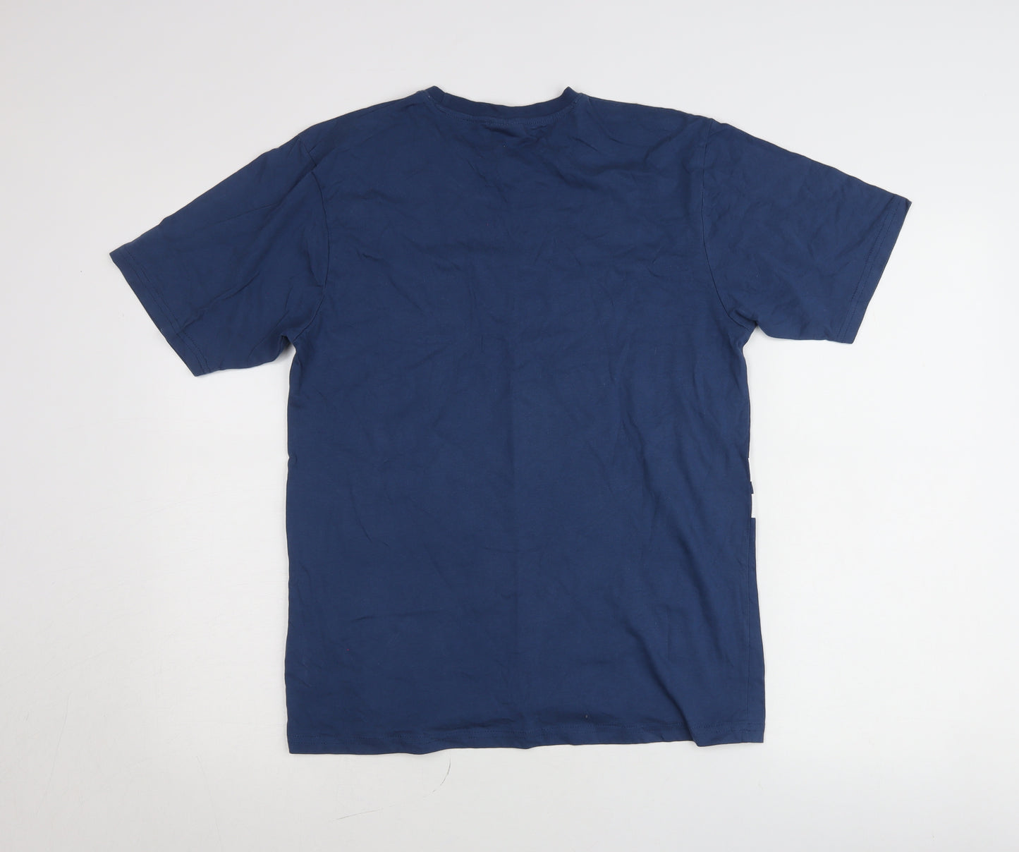Peppa Pig Men's Blue Daddy Pig Graphic T-Shirt Small