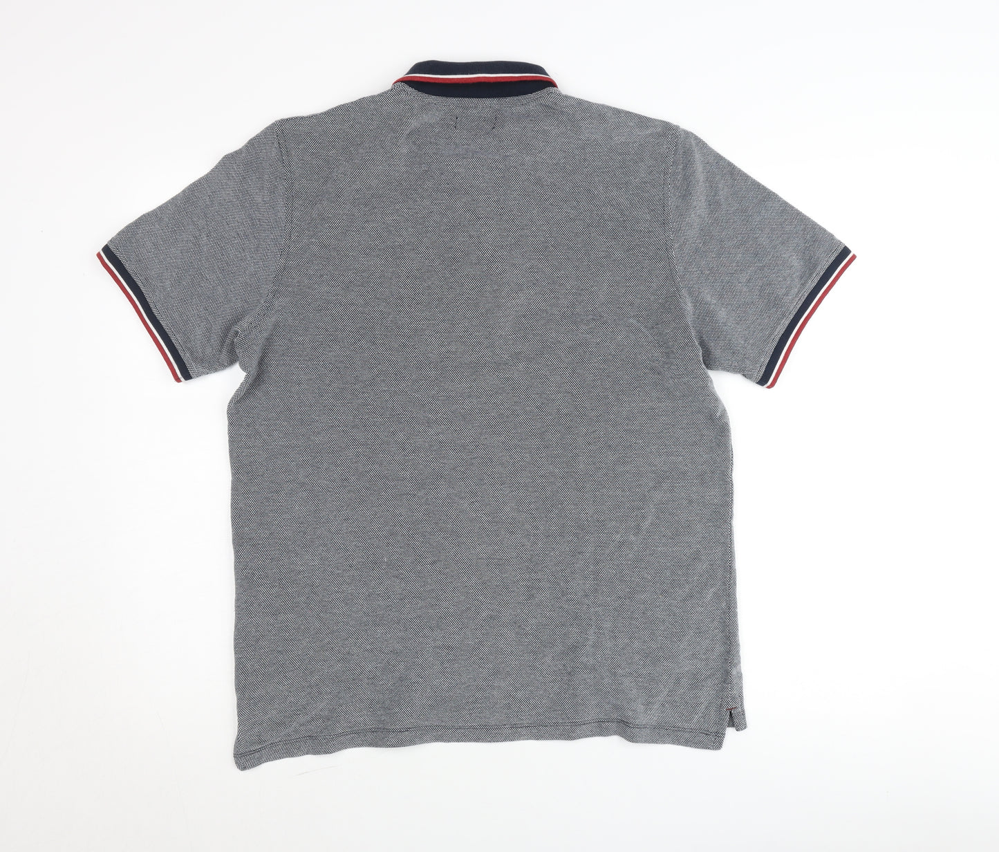 Jack & Jones Men’s Grey Polo Shirt Size M Short Sleeve Cotton Blend