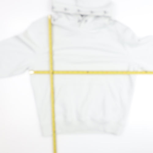 Calvin Klein Jeans Women White Small Pullover Hoodie CK Logo