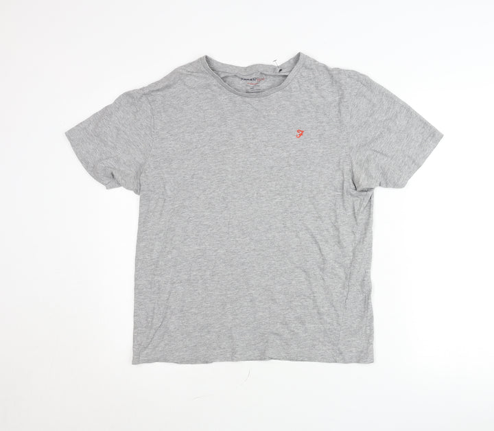 Farah 1920 Men's Grey Crew Neck Short Sleeve Cotton T-Shirt L