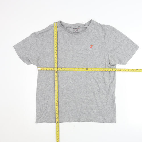 Farah 1920 Men's Grey Crew Neck Short Sleeve Cotton T-Shirt L