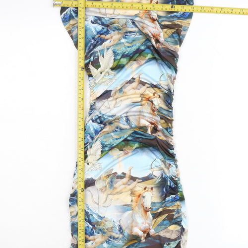 PrettyLittleThing Women’s Multicoloured Bodycon Mini Dress UK 4