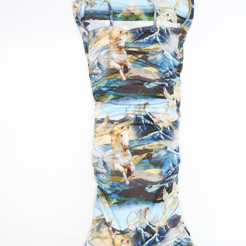 PrettyLittleThing Women’s Multicoloured Bodycon Mini Dress UK 4