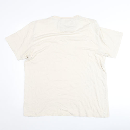Rocha John Rocha Womens Ivory Cotton Graphic T-Shirt L