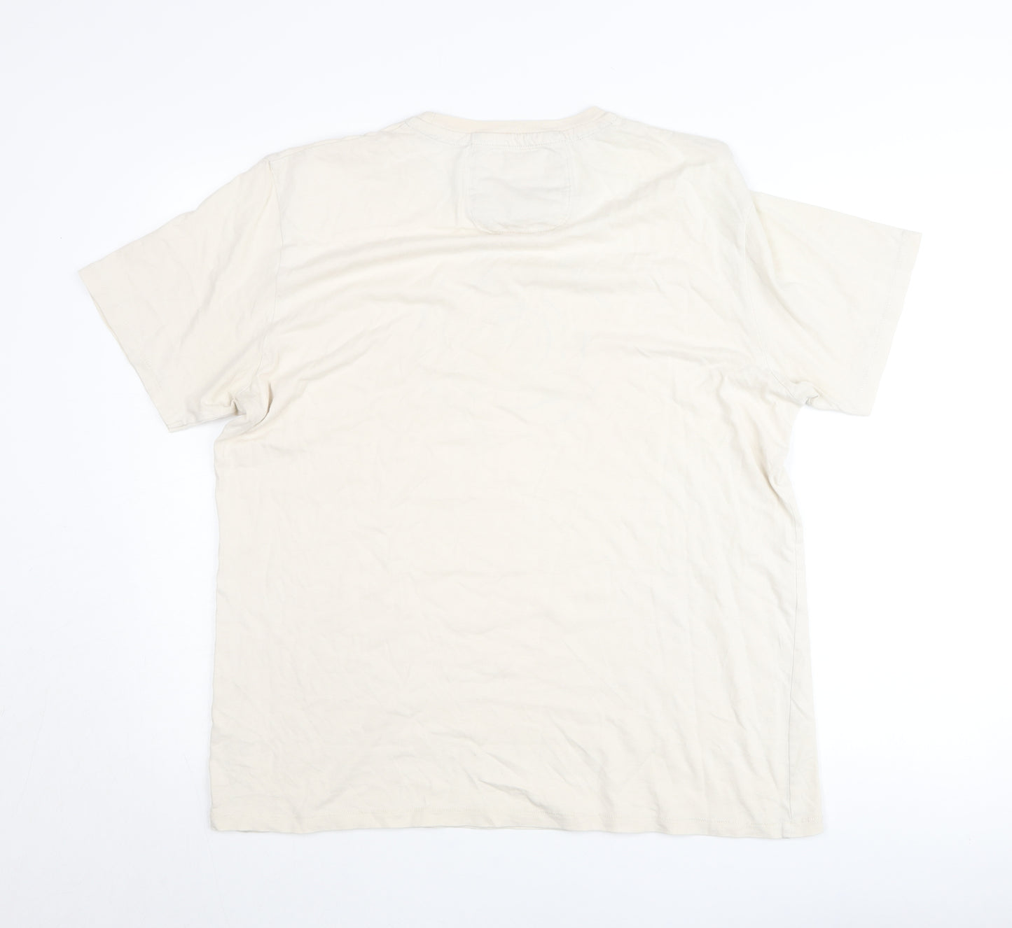 Rocha John Rocha Womens Ivory Cotton Graphic T-Shirt L