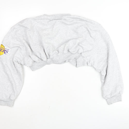 Primark NBA Women Grey Lakers Pullover Jumper Size M Crew Neck