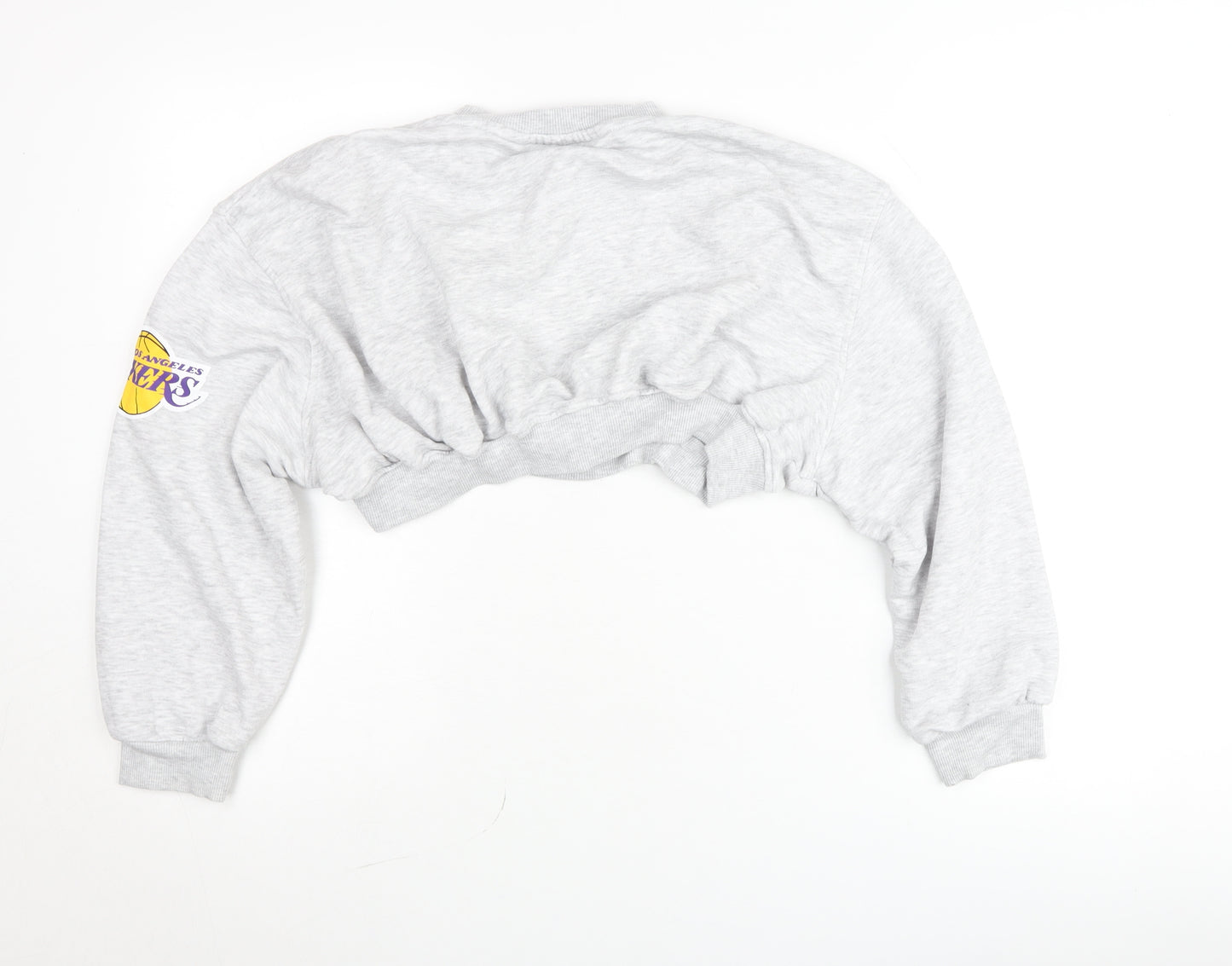 Primark NBA Women Grey Lakers Pullover Jumper Size M Crew Neck