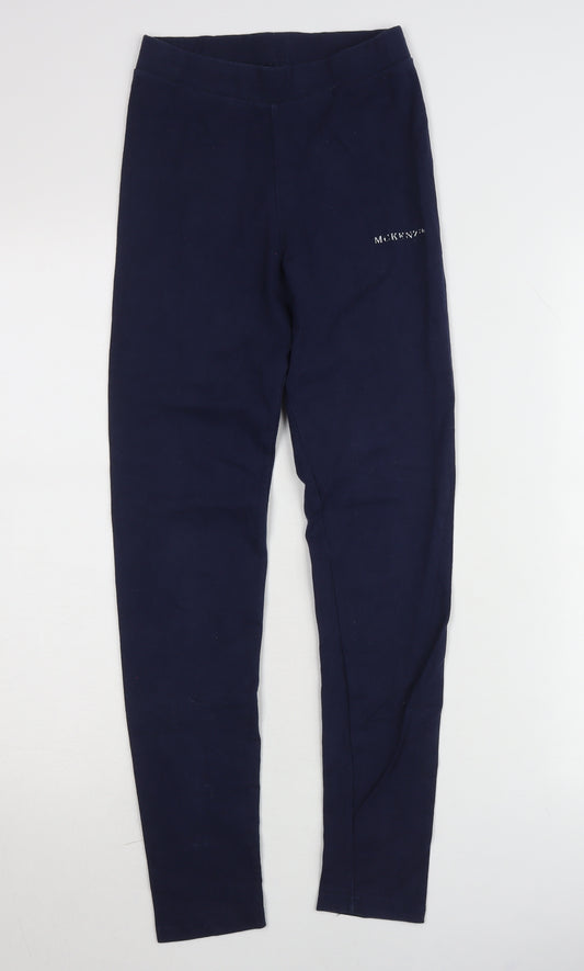 McKenzie Womens Blue Leggings UK 8 Elastic Waist Stretch Activewear