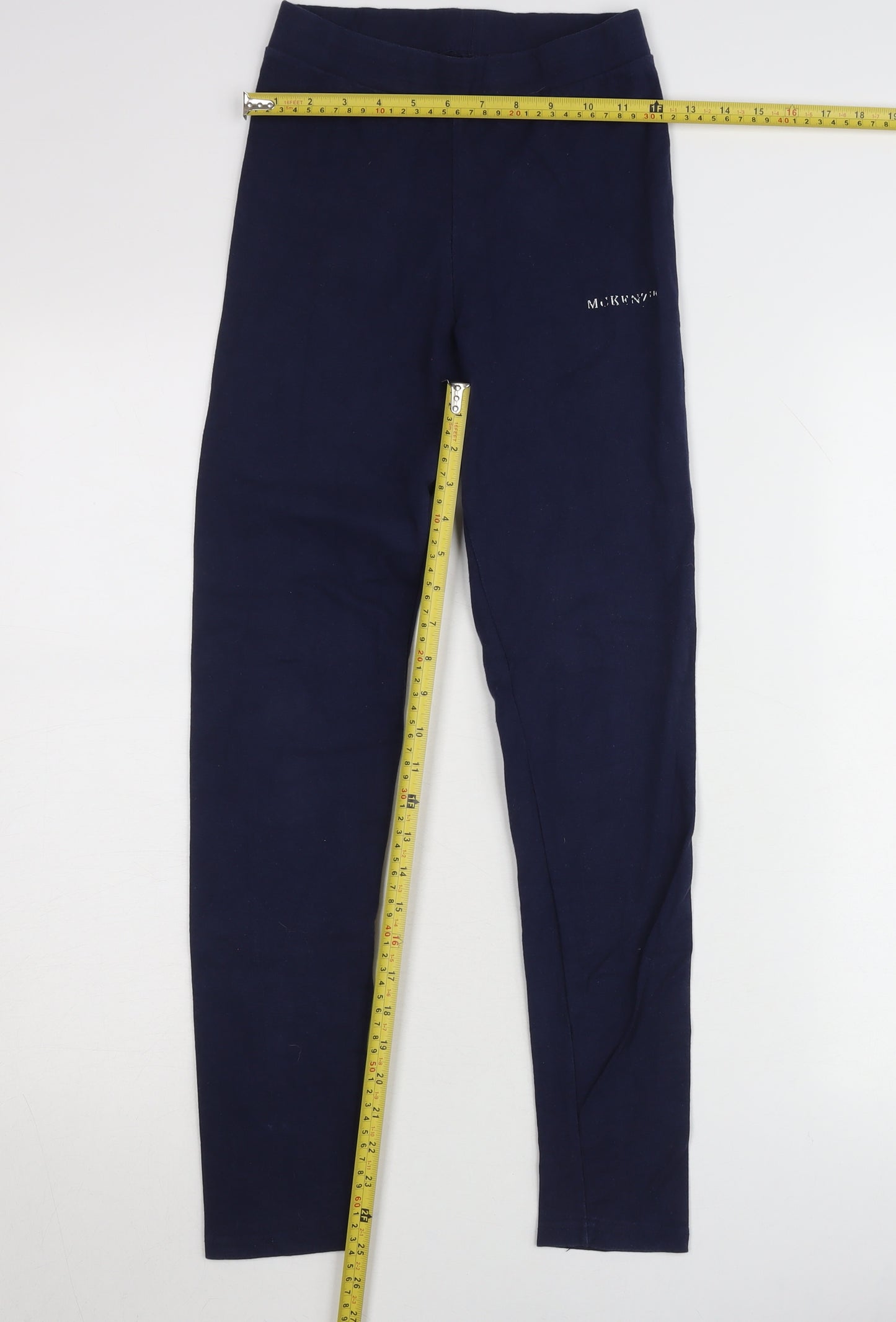 McKenzie Womens Blue Leggings UK 8 Elastic Waist Stretch Activewear