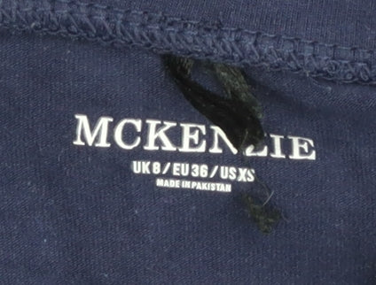 McKenzie Womens Blue Leggings UK 8 Elastic Waist Stretch Activewear