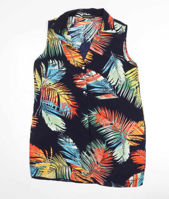 Just Elegance Womens Multicoloured S Sleeveless Tunic Blouse