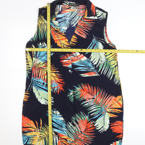 Just Elegance Womens Multicoloured S Sleeveless Tunic Blouse