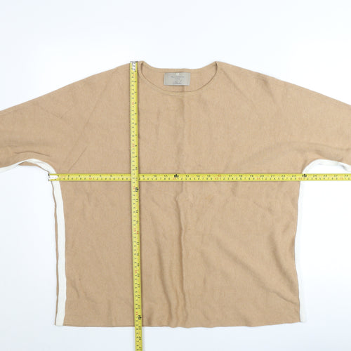 Paul Costelloe Women’s Beige Wool Pullover Jumper L Crew Neck