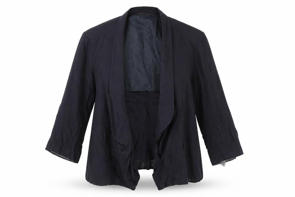 New Look Womens Black Cardigan Size 16 3/4 Sleeve Viscose