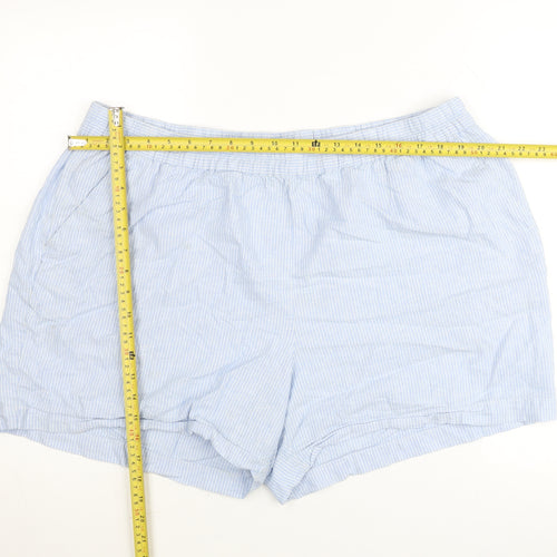 Dunnes Stores Women’s Blue Striped Cotton Casual Shorts XL