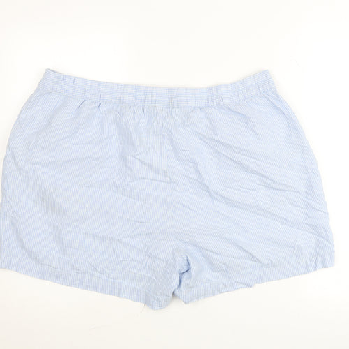 Dunnes Stores Women’s Blue Striped Cotton Casual Shorts XL
