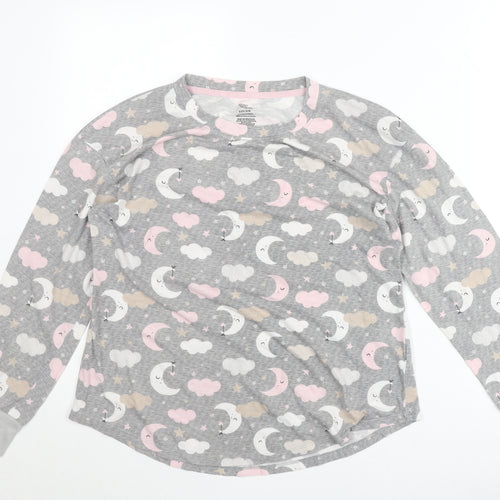Secret Treasures Women’s Grey Pullover Jumper Size 6 Moon Star Print