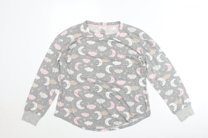 Secret Treasures Women’s Grey Pullover Jumper Size 6 Moon Star Print