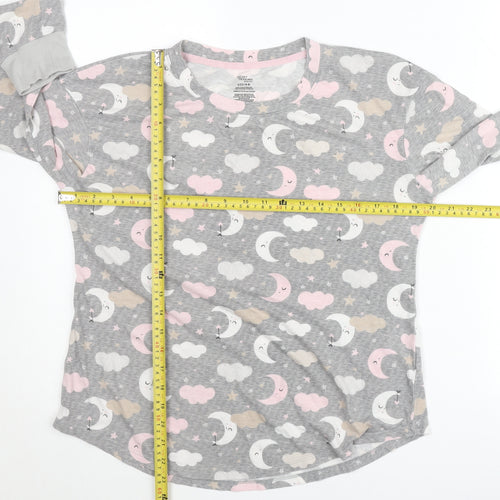 Secret Treasures Women’s Grey Pullover Jumper Size 6 Moon Star Print